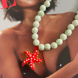 Collar estrella de mar roja