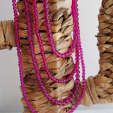 Collar cascada fucsia