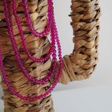 Collar cascada fucsia