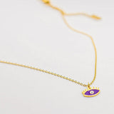 Gargantilla evil eye lila