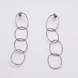 Pendientes 4 plateados